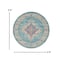 Homeroots 5 ft. Round Light Blue Distressed Medallion Area Rug 385335 - alternate 9